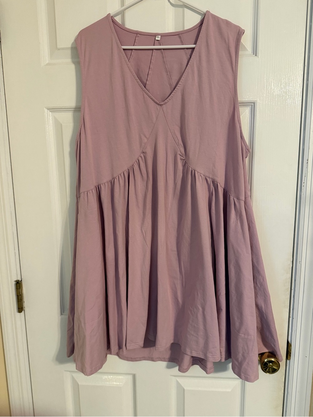 Amazon Sleeveless V-Neck Flowy Tunic in Dusty Rose